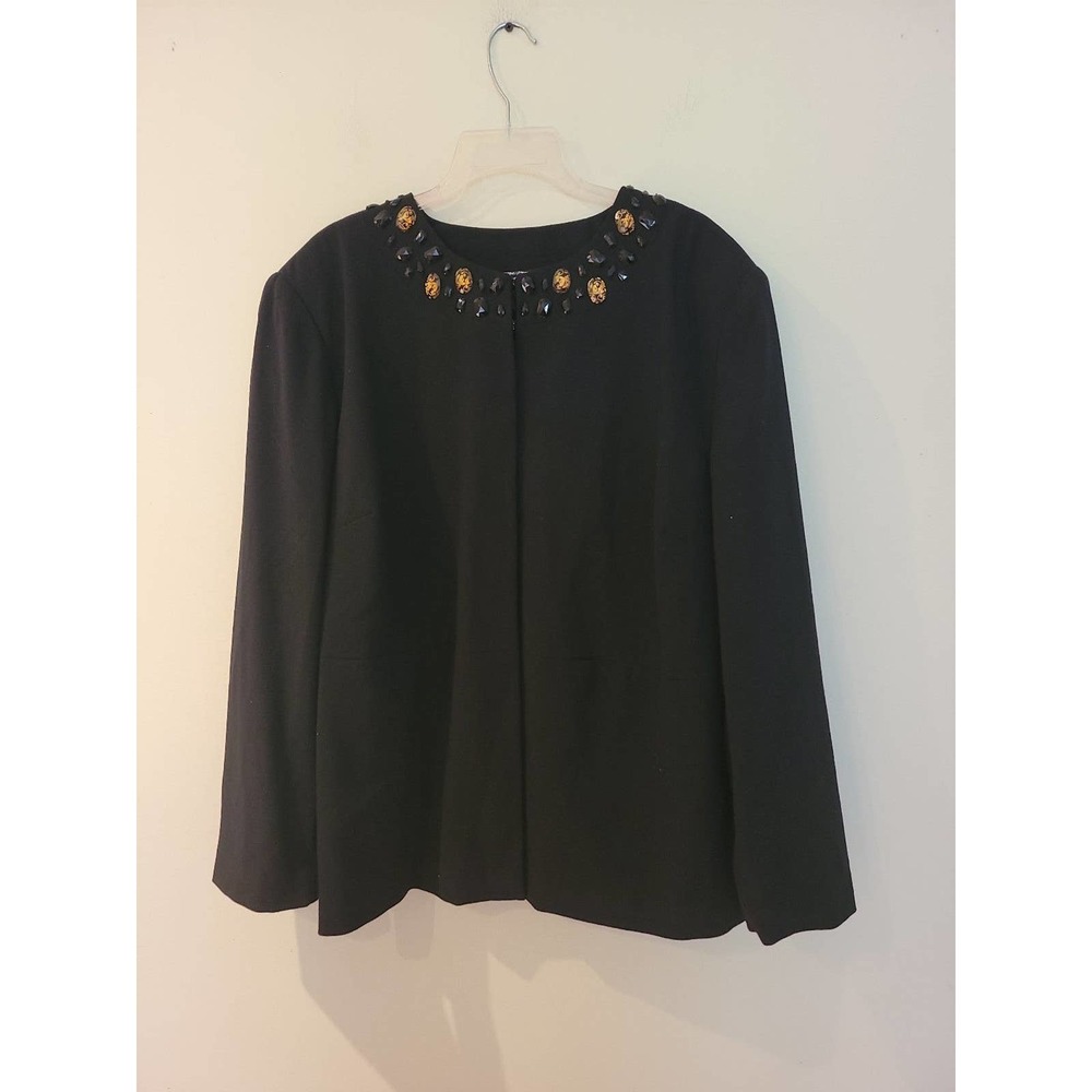 Maggie Barnes women's Black Blazer with Rhinestones Size 2X.